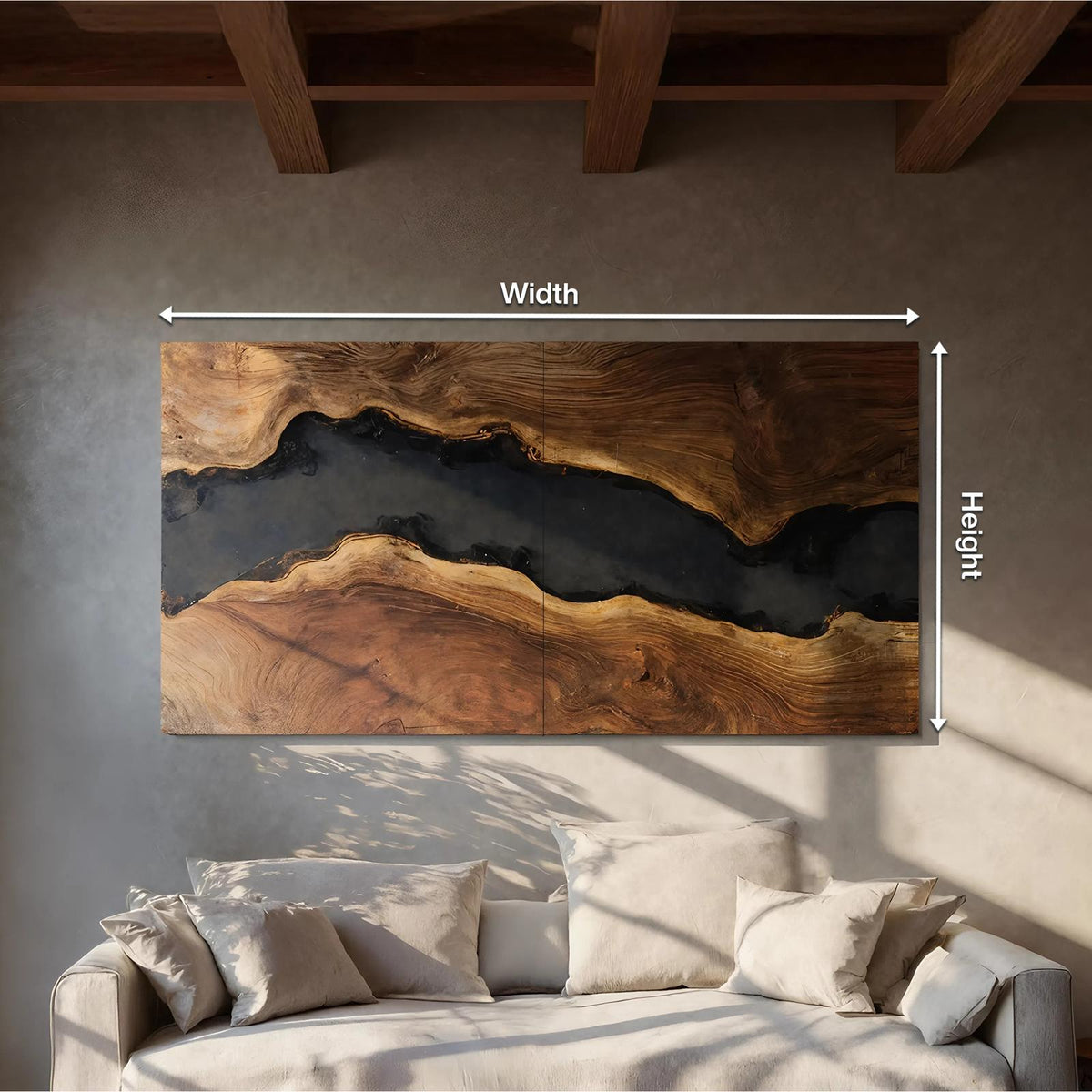Spry Interior Modern Solid Wood Wall Sculpture, Handcrafted Wooden Wall Art Panel Decor for Bedroom & Living Room, SILDTTRWA032