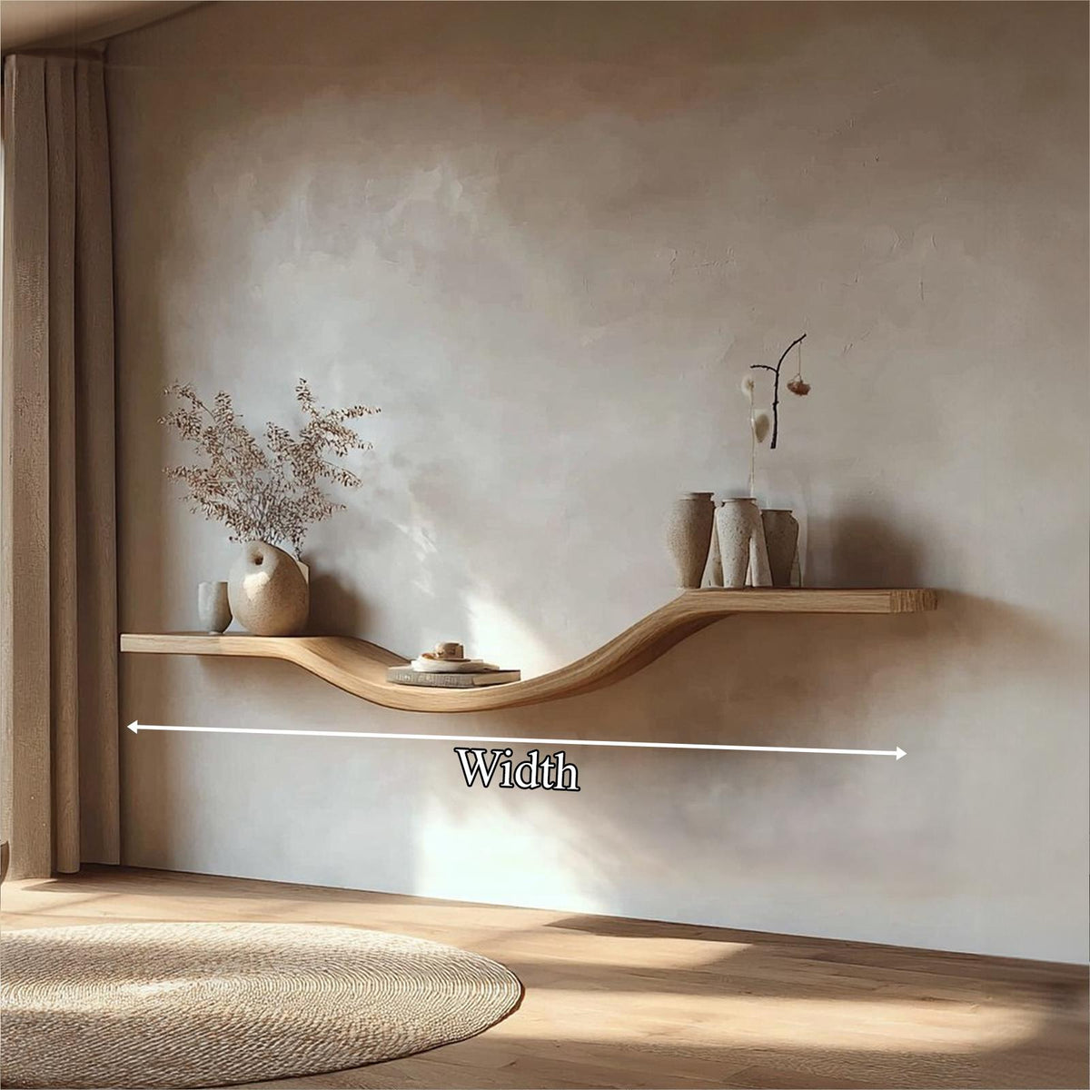 Organic Modern Sculpted Wall Shelf Living Room Or Entryway