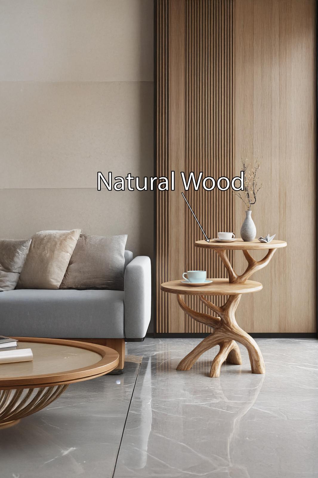 Handcrafted Round End Table, Solid Wood Entryway Accent Side Table, Minimalist Living Room Decor