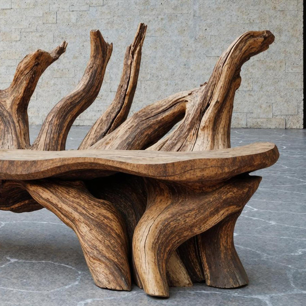 Mid Century Wooden Bench Outdoor Decor For Sleek Exteriors
