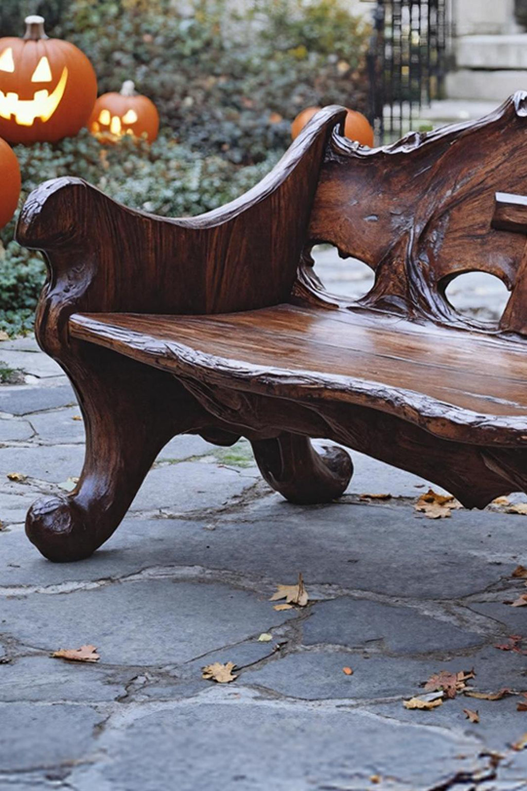 Mid Century Live Edge Outdoor Bench For Outdoor Decor Ideas