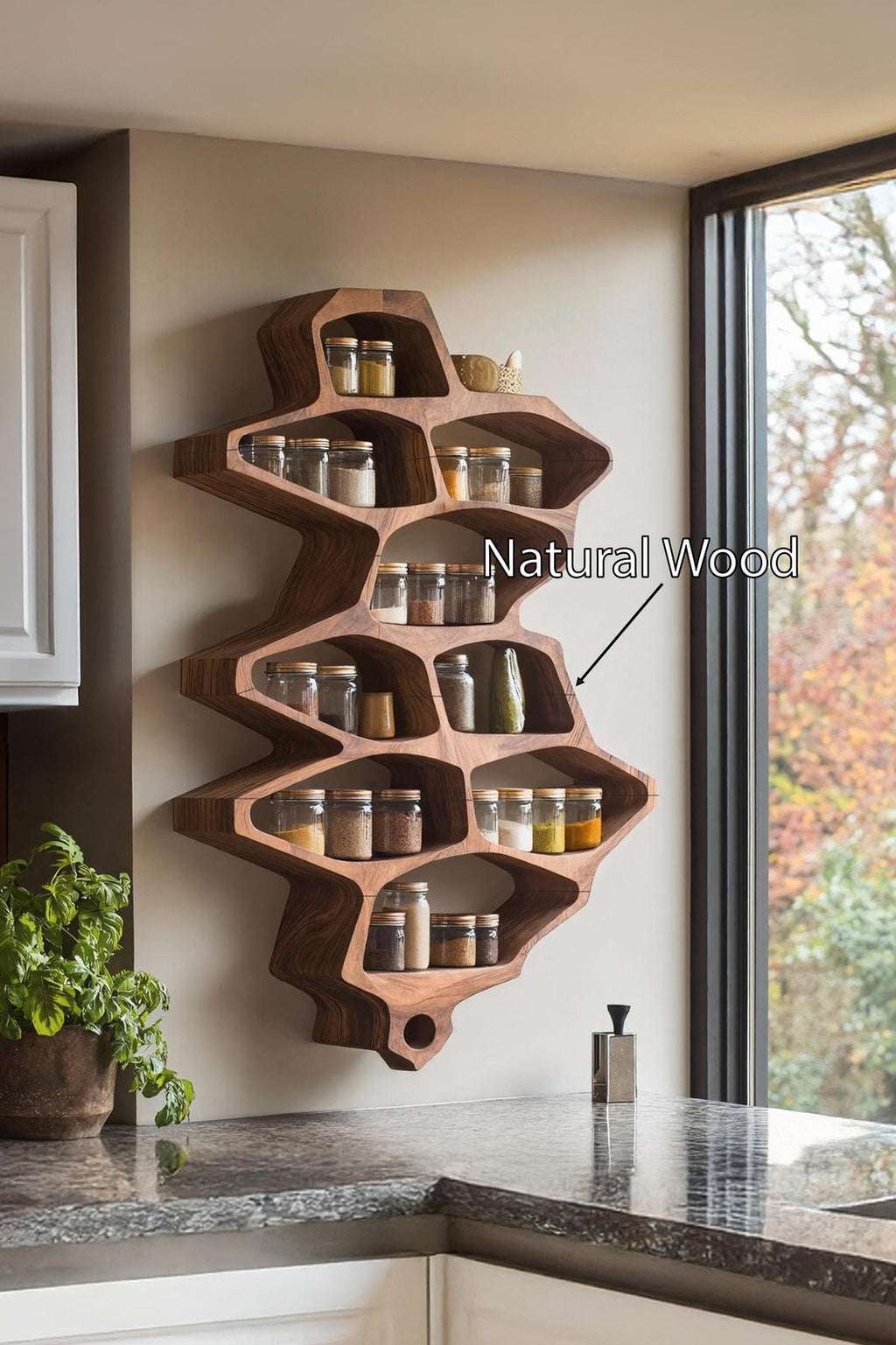 Farmhouse Style Spice Storage Cabinet For Kitchen Use
