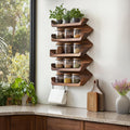 Wooden Spice Rack Mid Century Style For Entryway Design