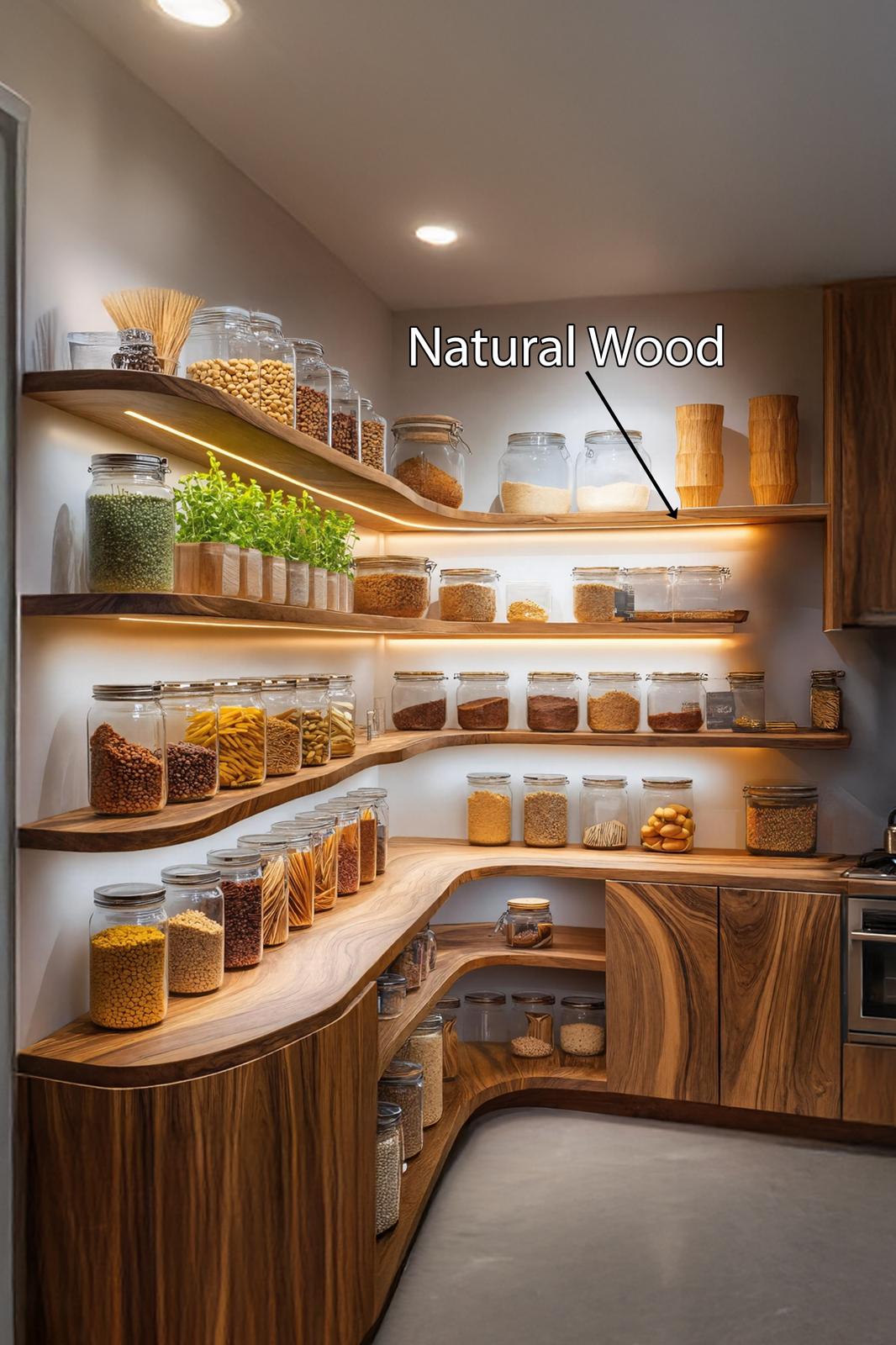 Wooden Spice Rack Shelf Farmhouse Style For Kitchen Use