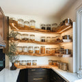 Mid Century Wooden Spice Rack For Kitchen Storage Decor