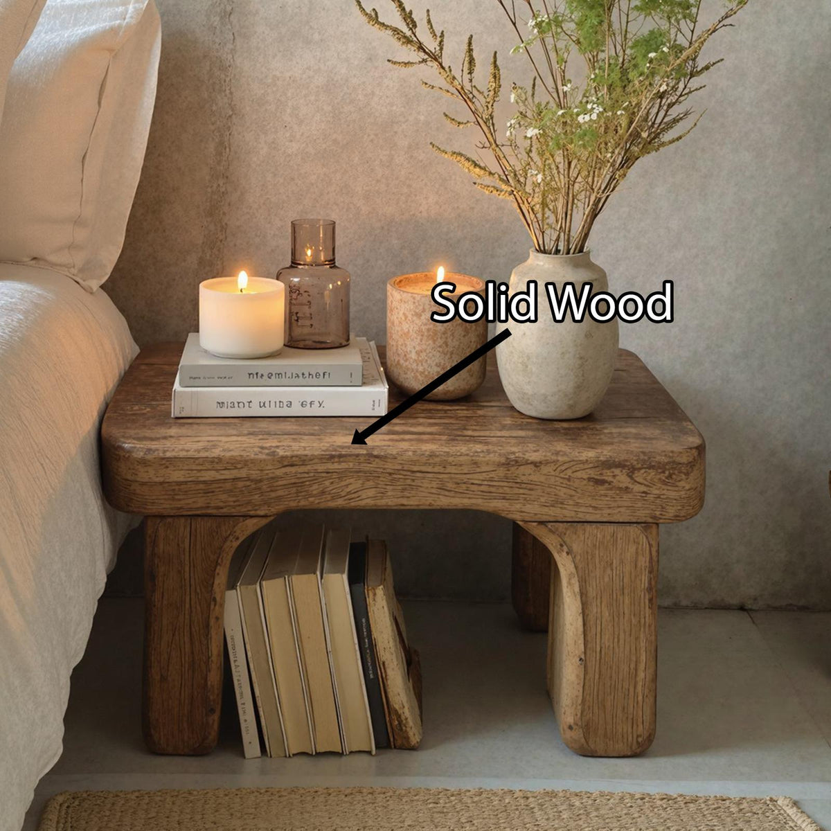 Handcrafted Rustic Nightstand For Farmhouse Bedrooms SILDTNS016