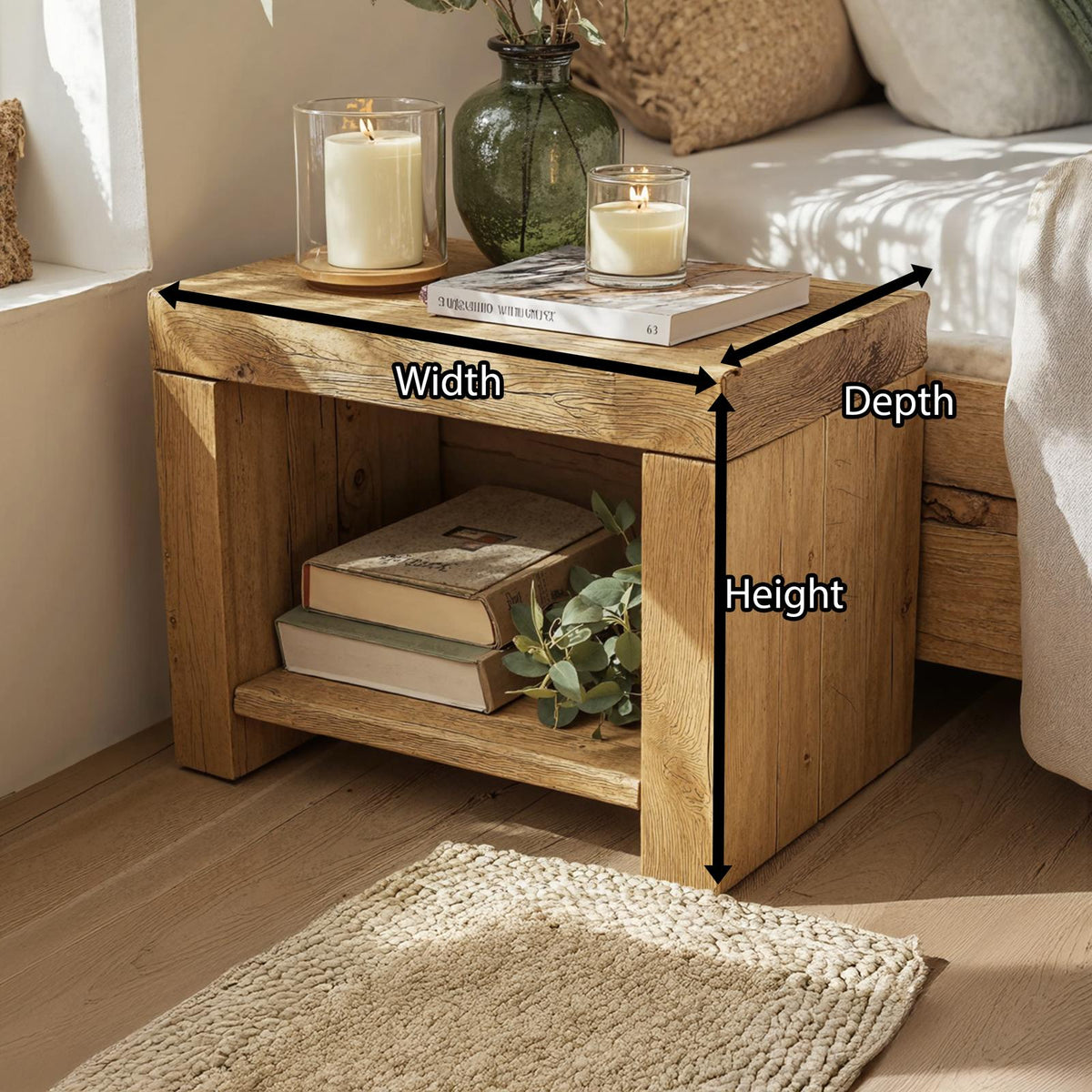Modern Minimalist Wooden Nightstand For Elegant Bedrooms SILDTNS020