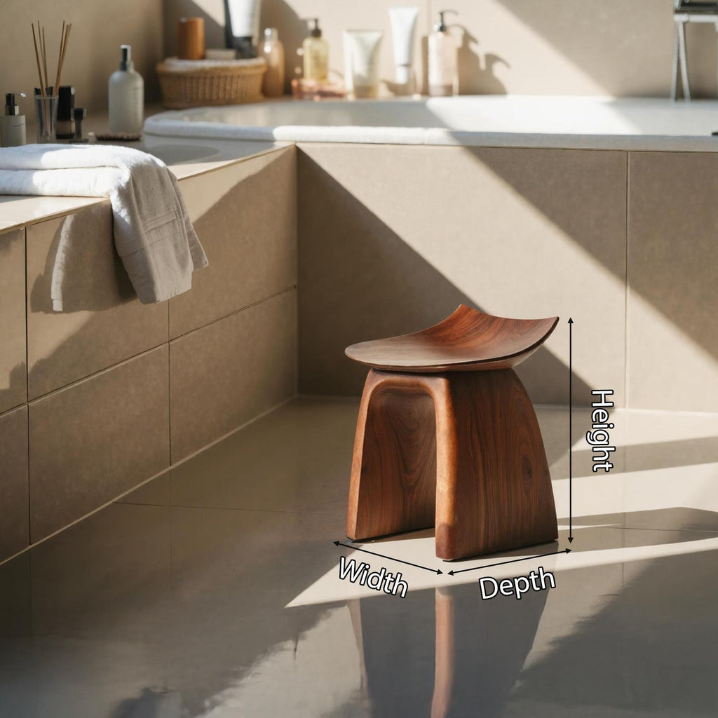 Mid Century Shower Bench For Bathroom Furniture Decor
