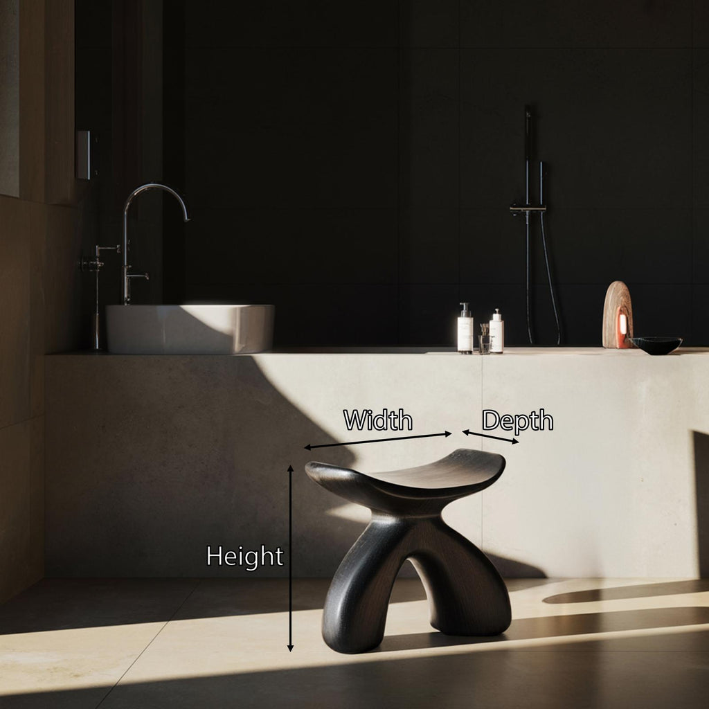 Handcrafted Shower Stool For Wooden Bathroom Style