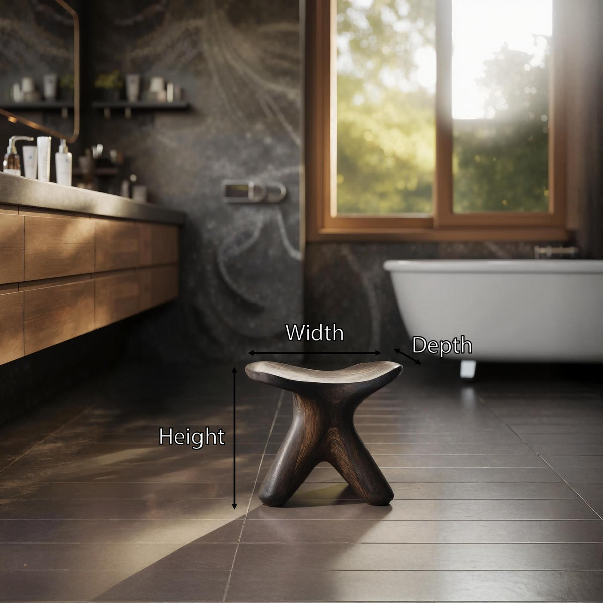 Handcrafted Bath Seat For Stylish Bathroom Furniture