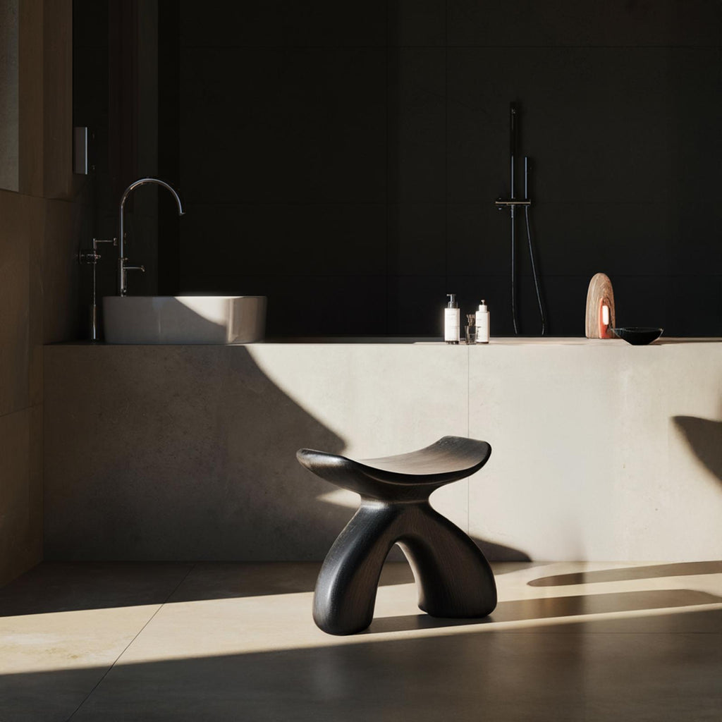 Handcrafted Shower Stool For Wooden Bathroom Style