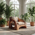 Mid Century Armchair With Sculptural Design For Living Room RTTHHNCHR102