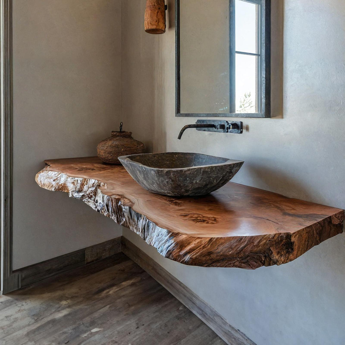 Handcrafted Counter Bathroom Vanity Shelf SILDTBRV046