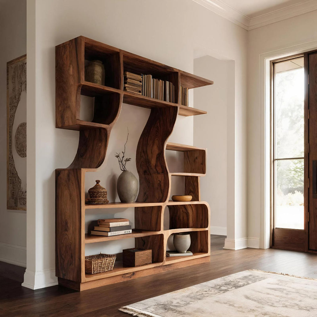 Artisan Carved Bookshelf For Modern Interior RTTHHNBS086