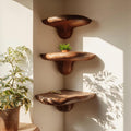 Farmhouse Handcrafted Wooden Mushroom Shelf For Entryway Design