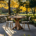 Mid Century Wooden Dining Table, Handcrafted Solid Wood Kitchen Dining Table for Indoor & Patio Outdoor Spaces