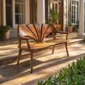 Spry Interior Solid Wood Live Edge Entryway Bench, Handcrafted Natural Wood Mudroom & Living Room Accent Seating Bench, SILDTTRBEN031