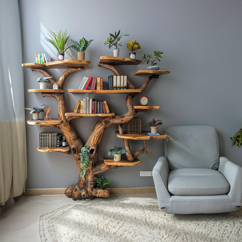 Tree Floating Book Shelf Wall Mount