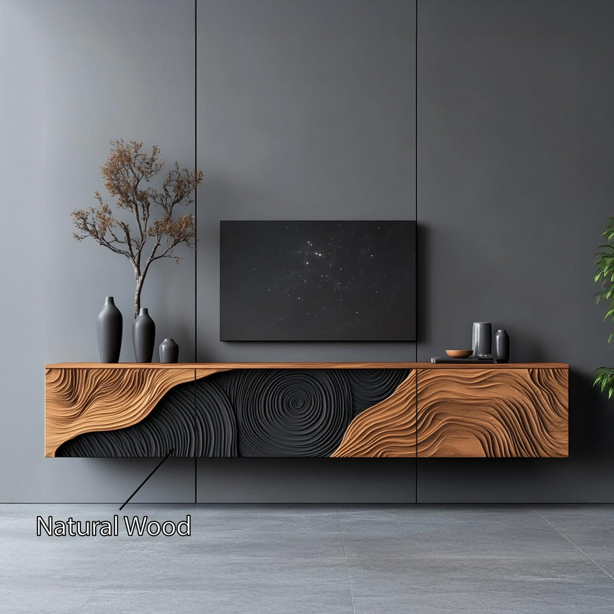 Mid Century Modern TV Cabinet For Entryway Design