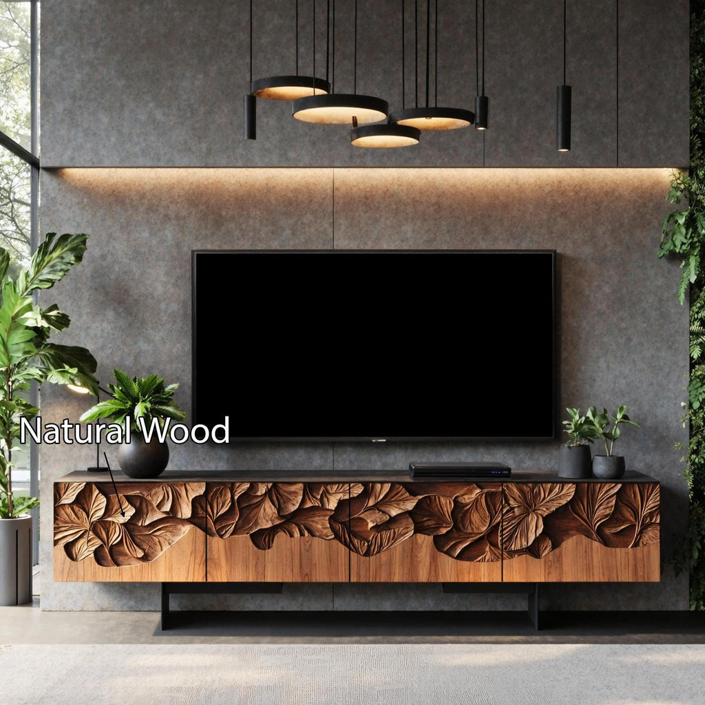 Farmhouse Wooden TV Console For Entryway Design