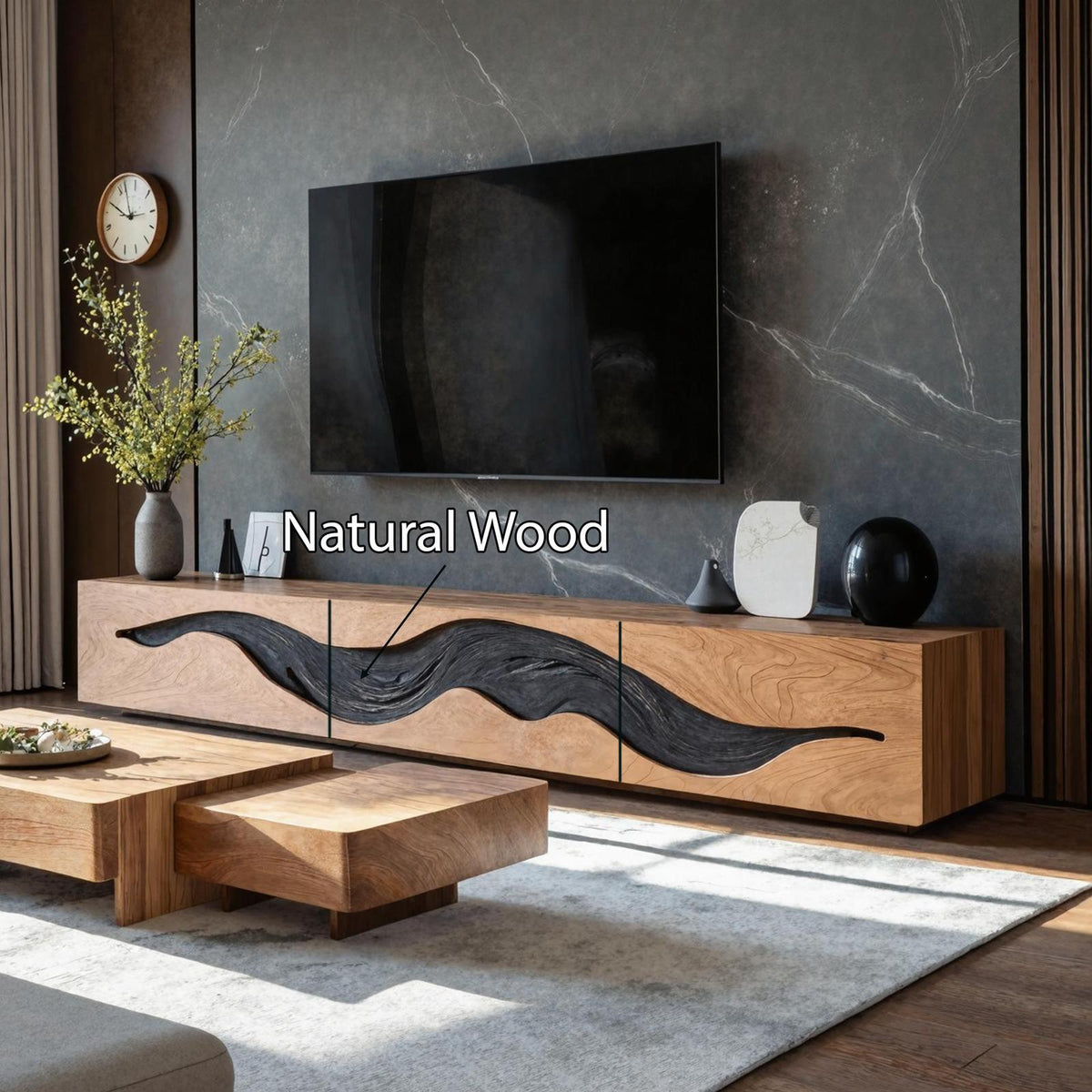 Rustic Media Console For Entryway And Decor