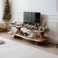 Handcrafted Solid Wood TV Console, Live Edge Media Stand & Entertainment Center for Living Room