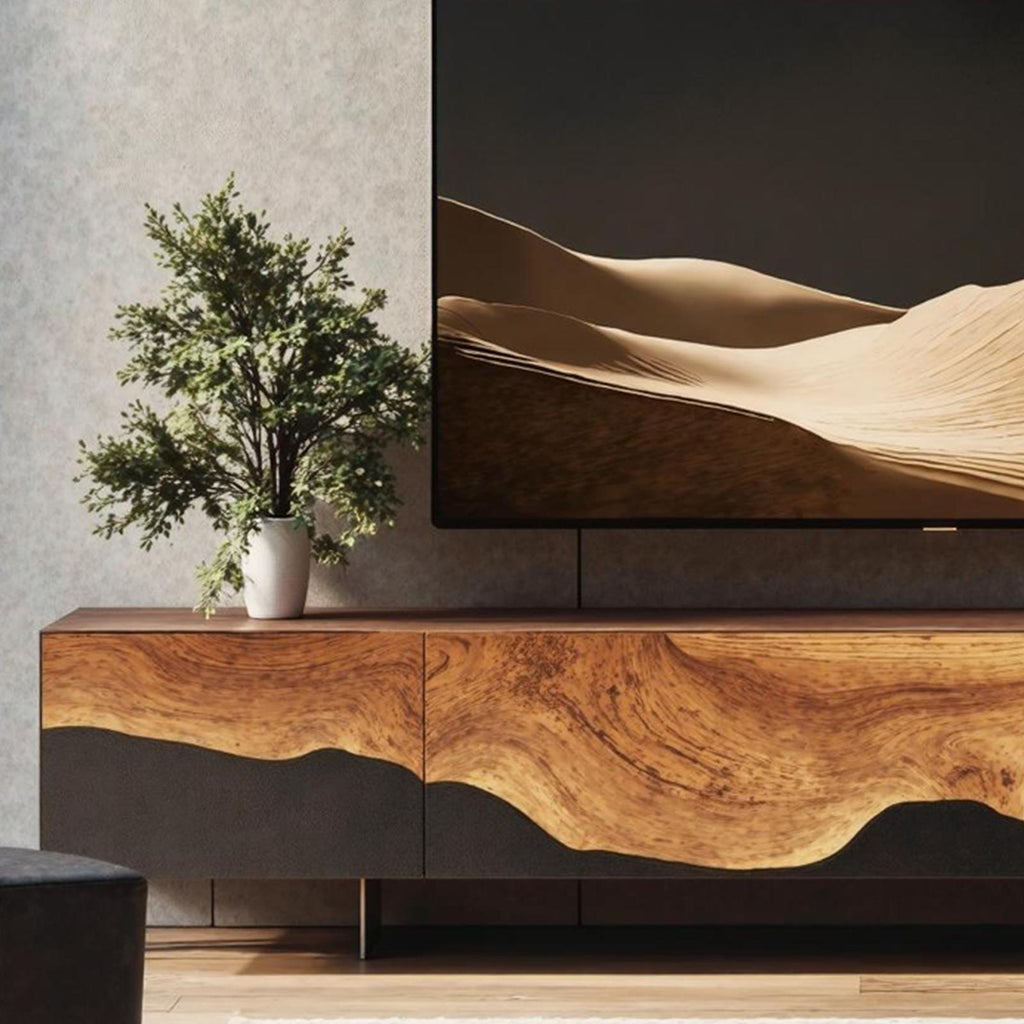 Mid Century Handcrafted Console For Living Room