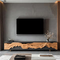 Rustic Solid Wood TV Cabinet, Handcrafted Media Console Table & Entertainment Center for Living Room TV Stand