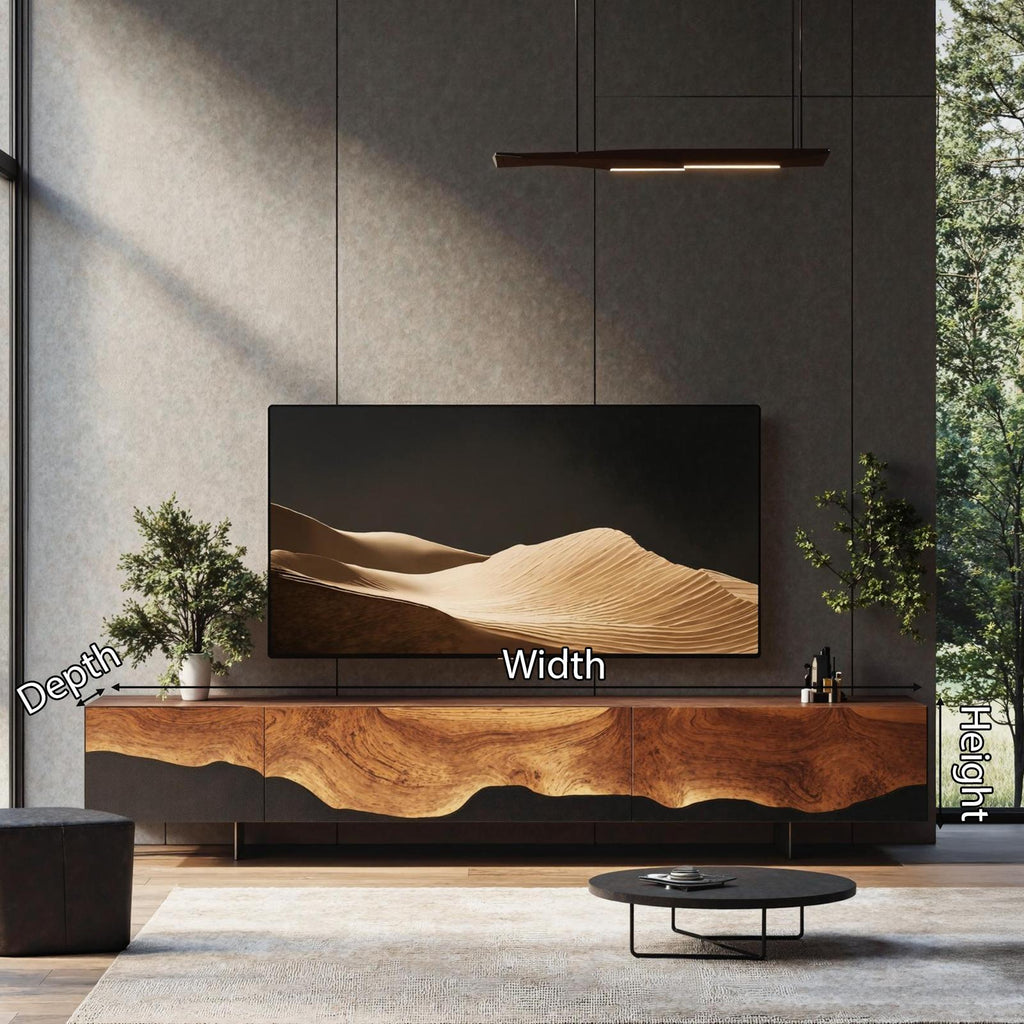 Mid Century Handcrafted Console For Living Room