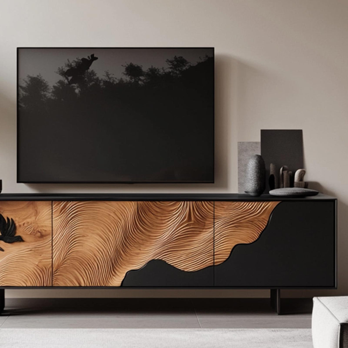 Handcrafted Mid Century TV Cabinet For Decor