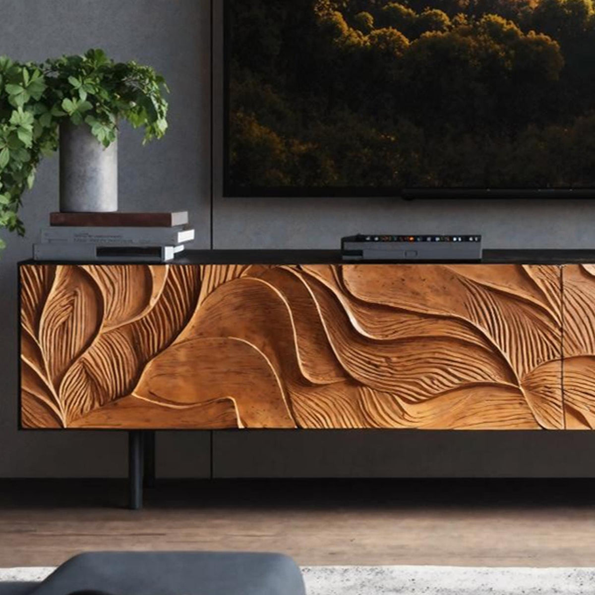 Mid Century TV Cabinet For Furniture Decor