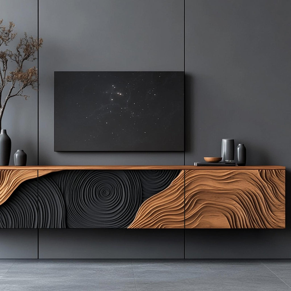 Mid Century Modern TV Cabinet For Entryway Design