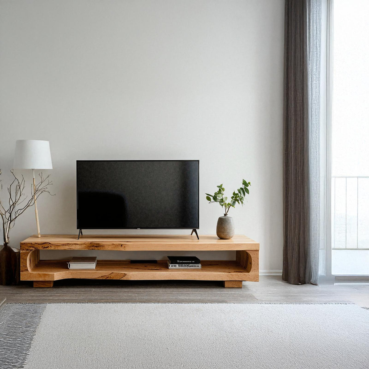 Handcrafted TV Console Rustic TV Cabinet Stand