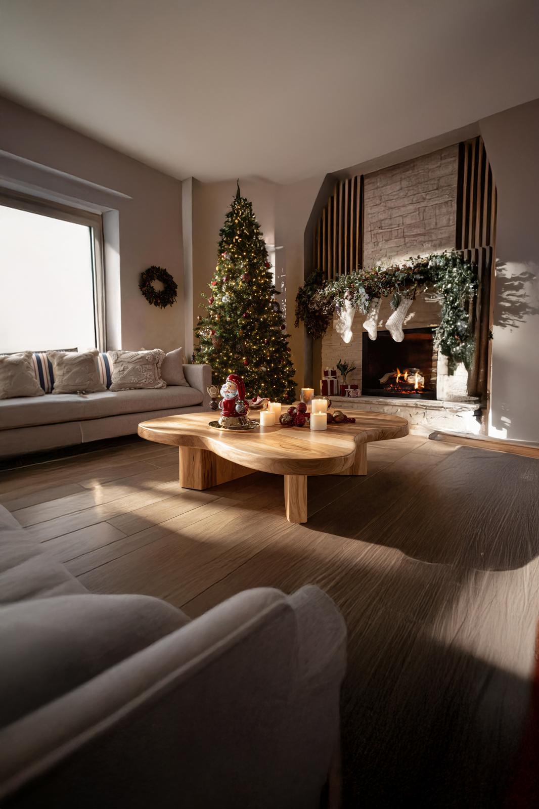Modern Solid Wood Coffee Table For Christmas Furniture Decor SILDTTRCCF035
