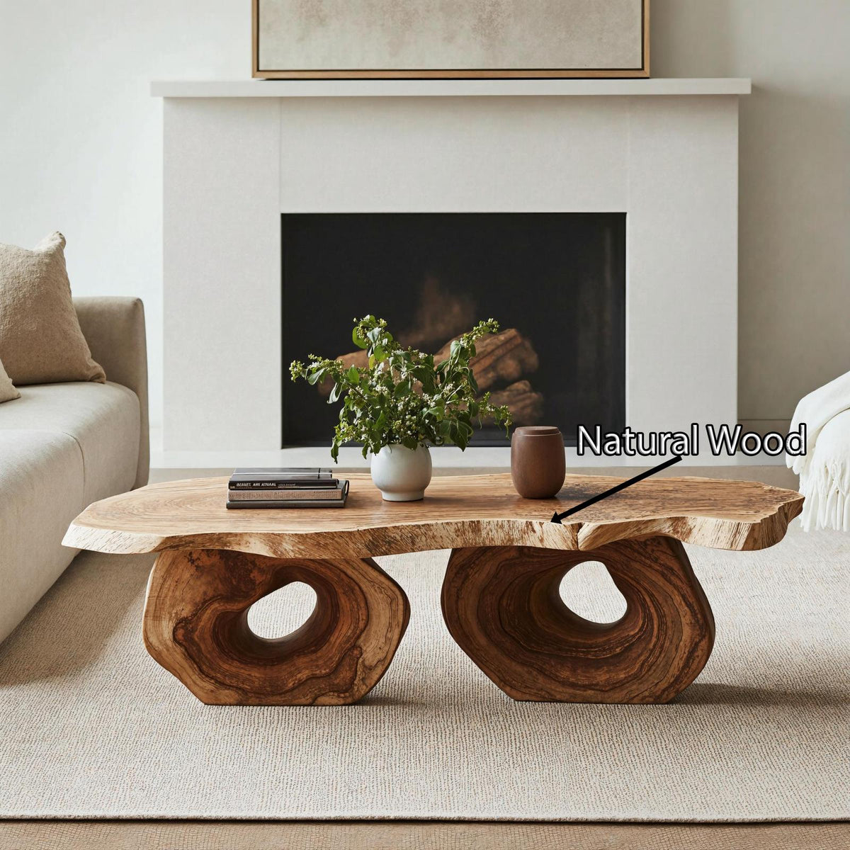 Antique Wood Coffee Table For Vintage Home Interiors
