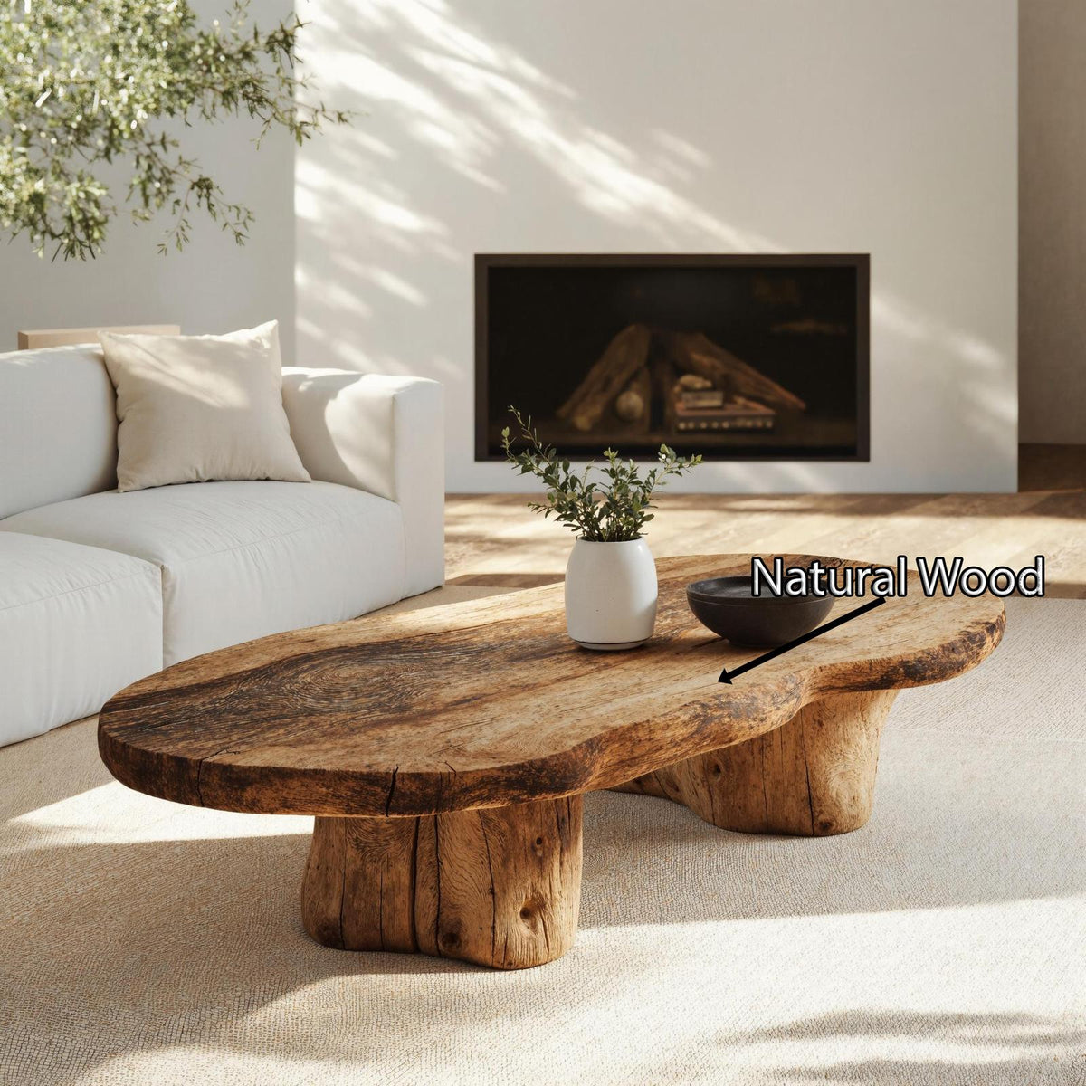 Vintage Style Wooden Coffee Table For Cozy Spaces