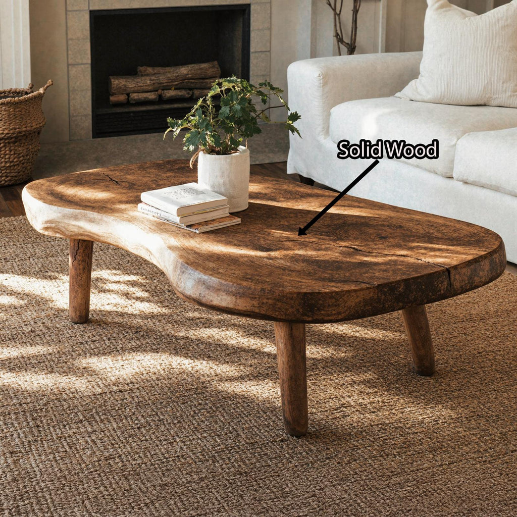 Handcrafted Wood Coffee Table For Living Room