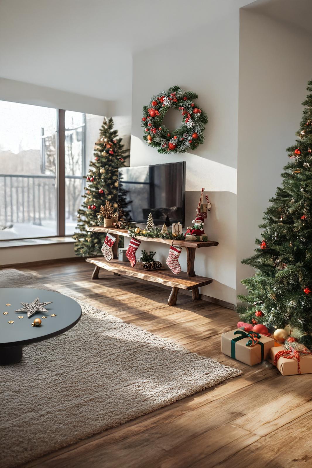Handcrafted Solid Wood TV Console, Live Edge Media Stand & Bedroom Entertainment Center