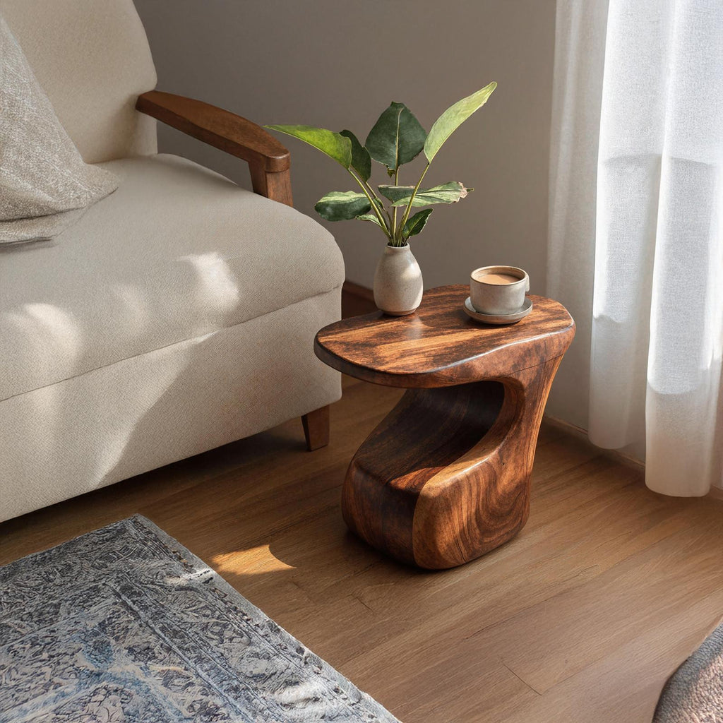 Mid Century Wooden End Table For Stylish Living Room