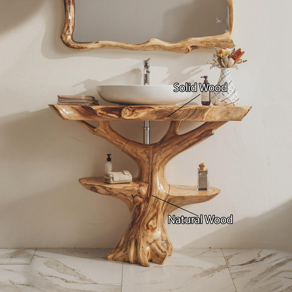 Handcrafted Wood Vanity Bathroom