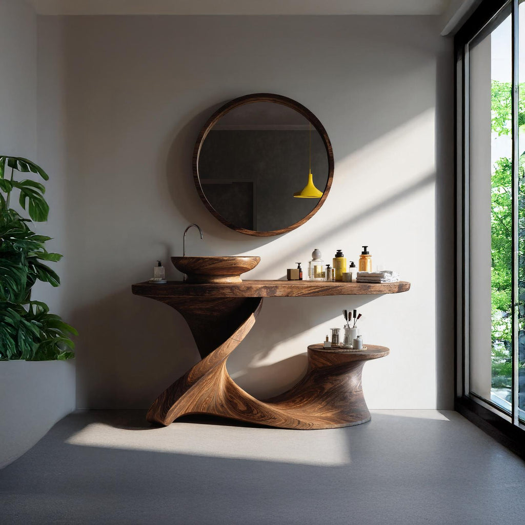 Rustic Vanity For Cozy Bathroom Interior Design