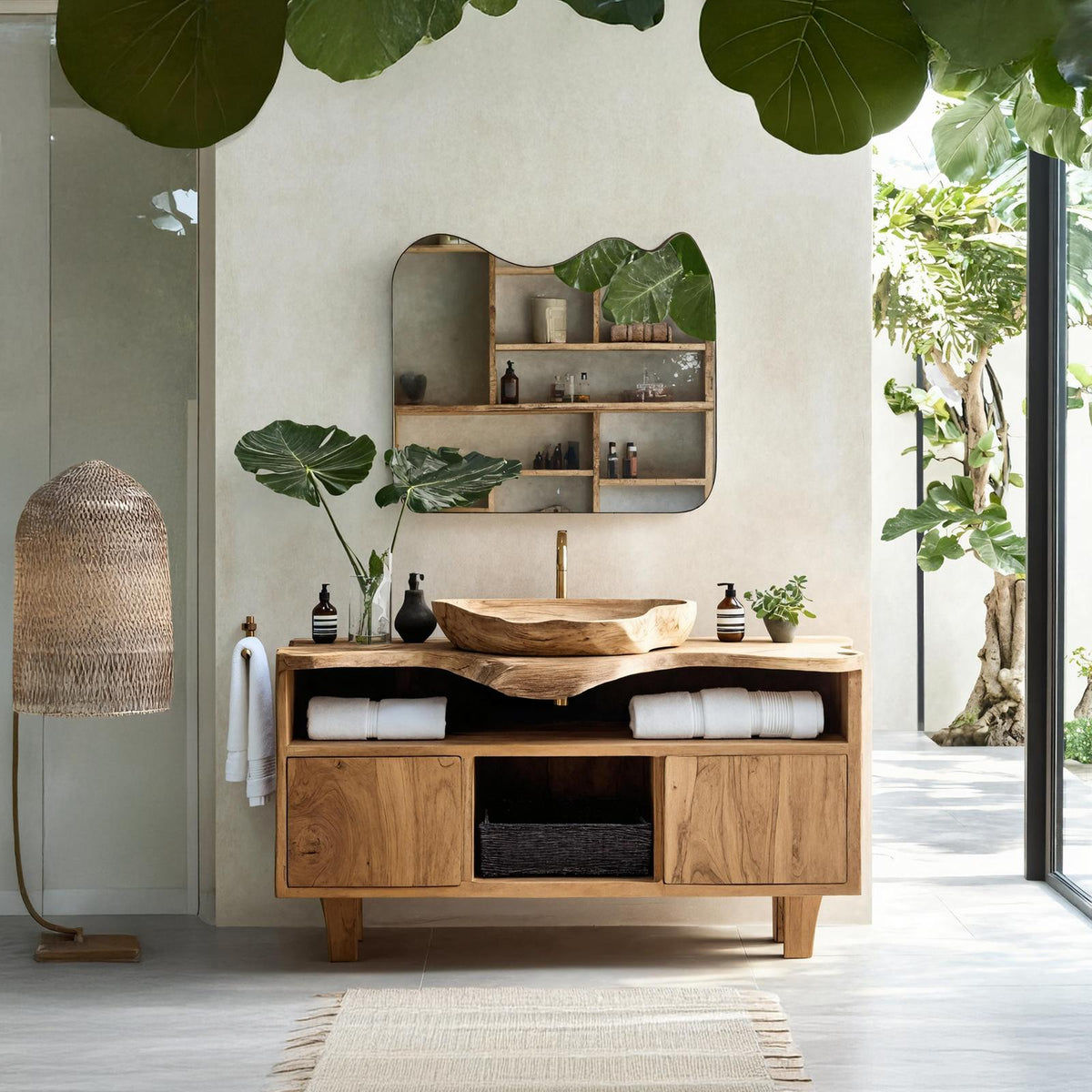 Rustic Bathroom Vanity For Natural Home Aesthetic SILDTTRBRV029