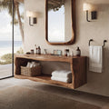 Spry Interior Handcrafted Solid Wood Bathroom Storage Cabinet, Tall Linen Tower & Standing Organizer Unit for Bath Decor, SILDTTRBRV036