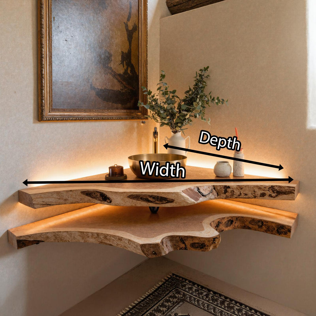 Floating Bathroom Corner Shelf SILDTBRV086