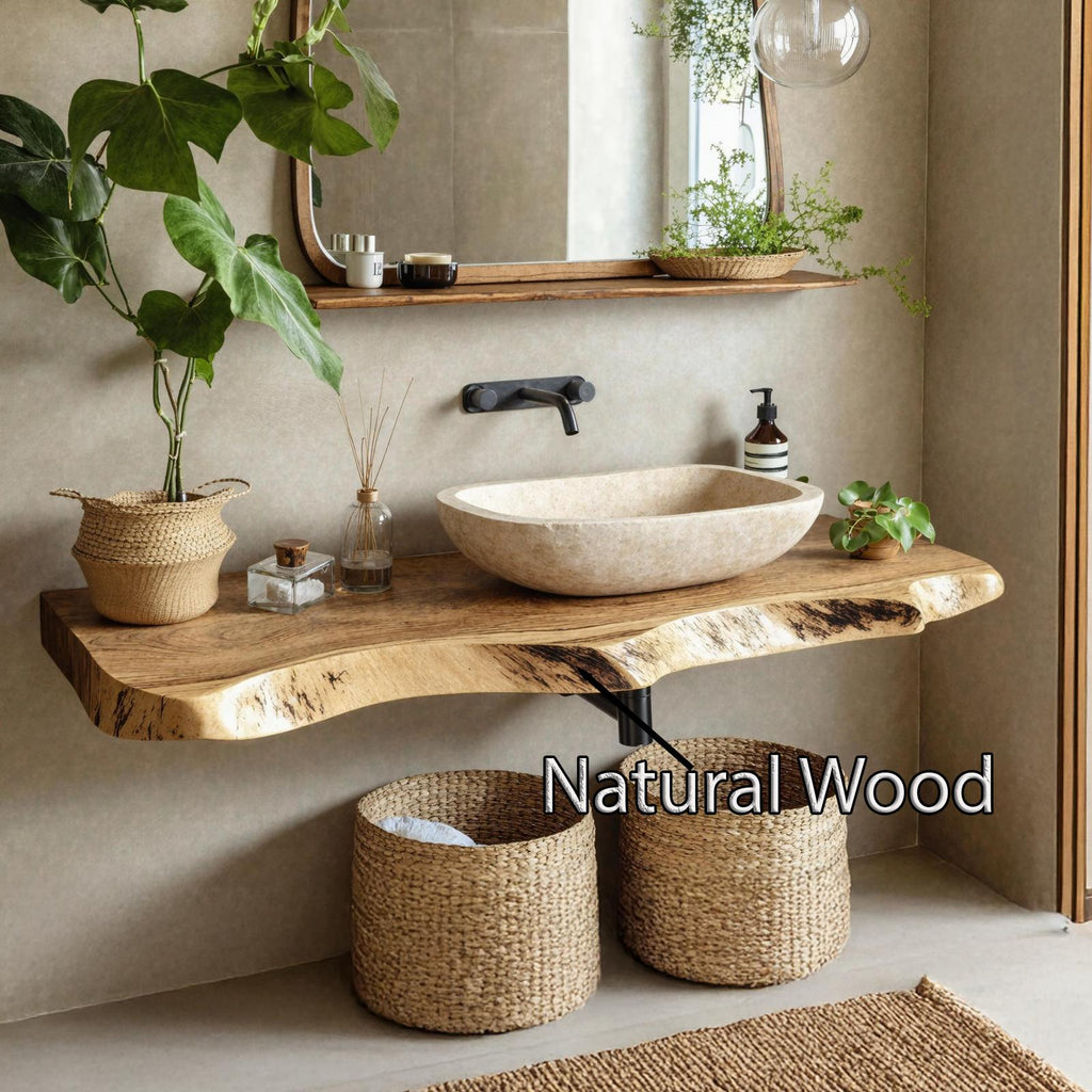 Rustic Solid Wood Vanity For Elegant Bathroom Decor