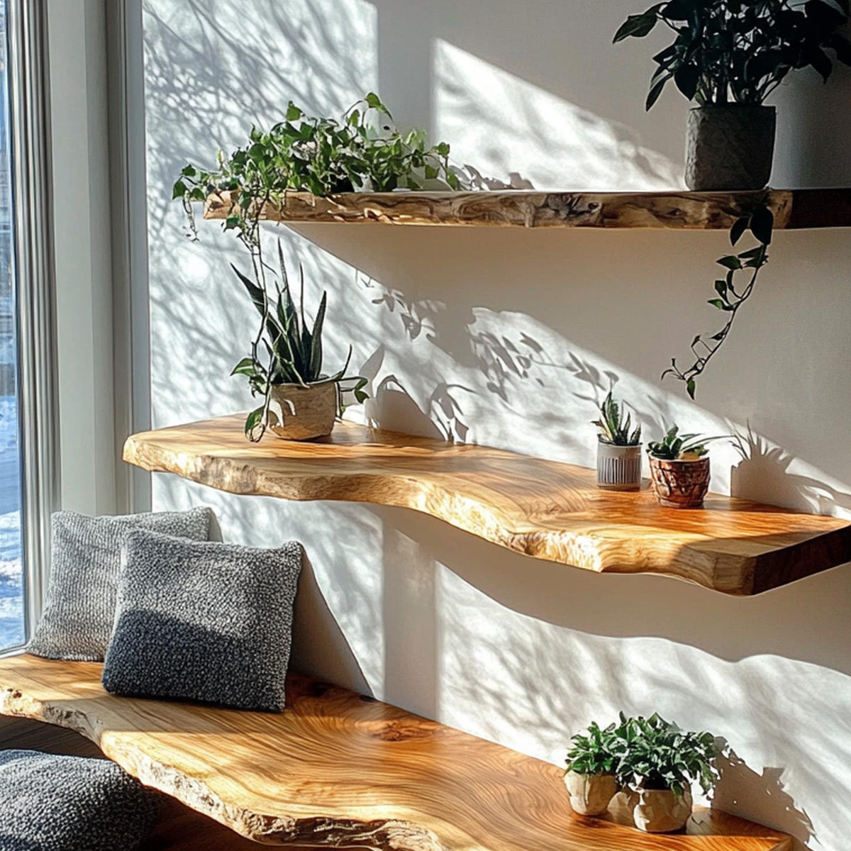 Rustic Floating Shelves Wall Shelves Living Room Decor Gifts