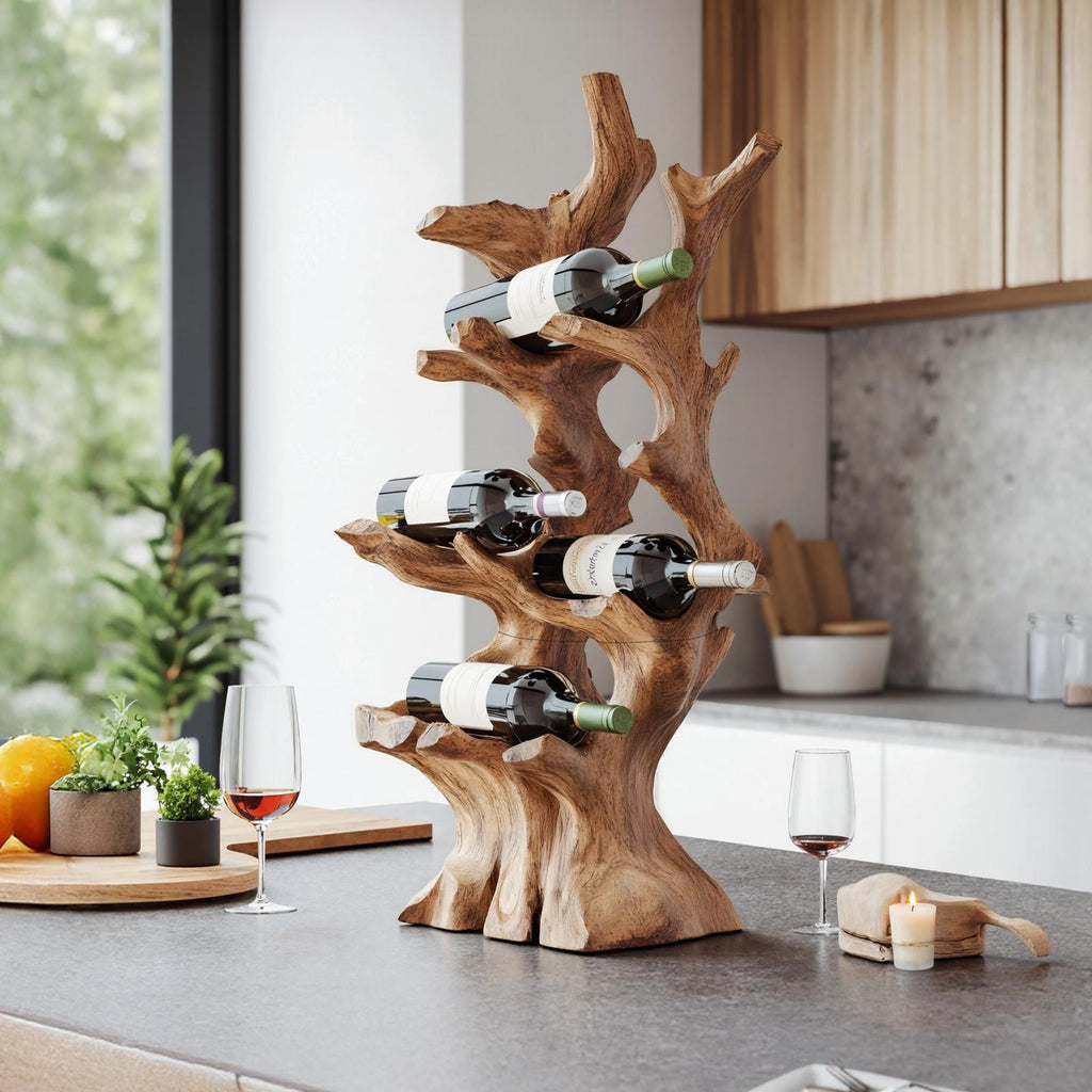 Handcrafted Wine Rack For Living Room Wall Organizer