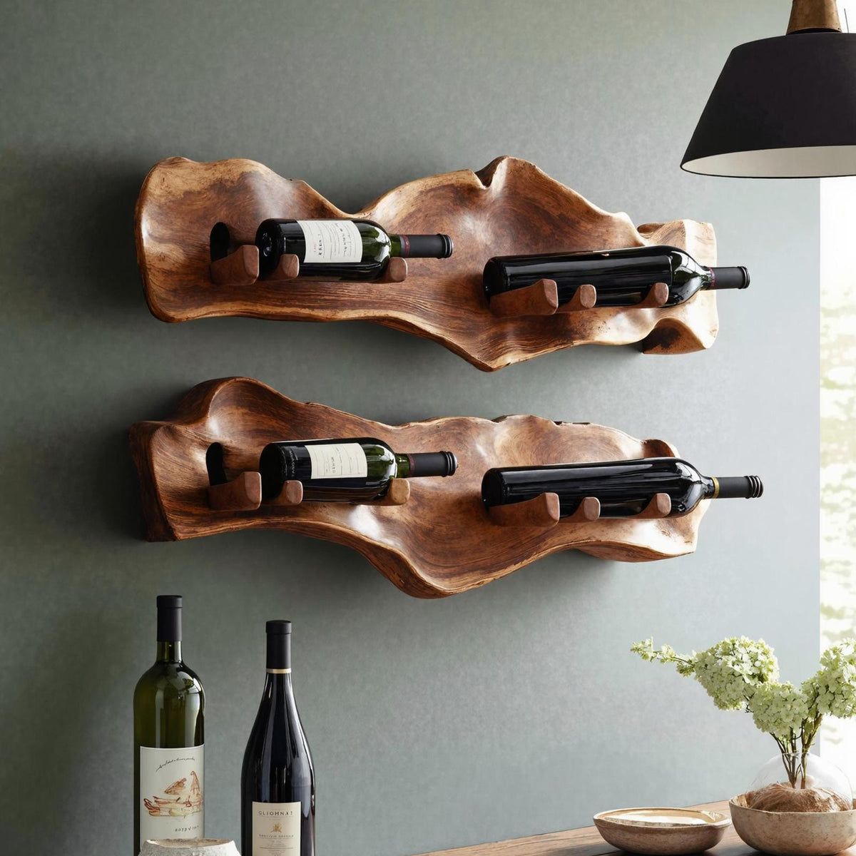 Handcrafted Wine Holder For Kitchen Countertop Style