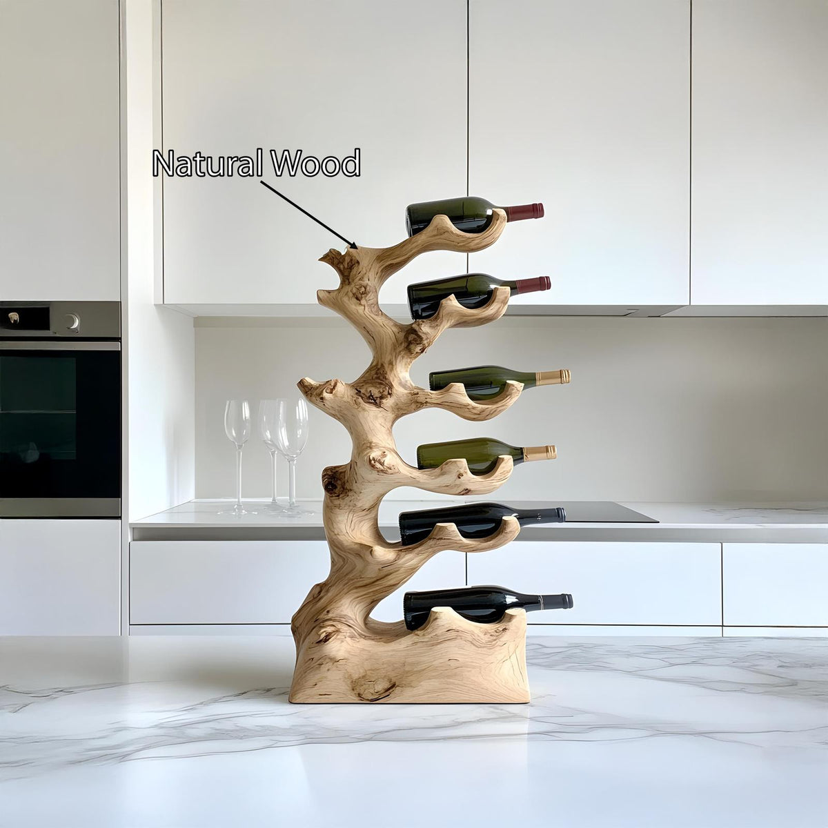 Mid Century Wine Rack For Kitchen Wine Bottle Decor