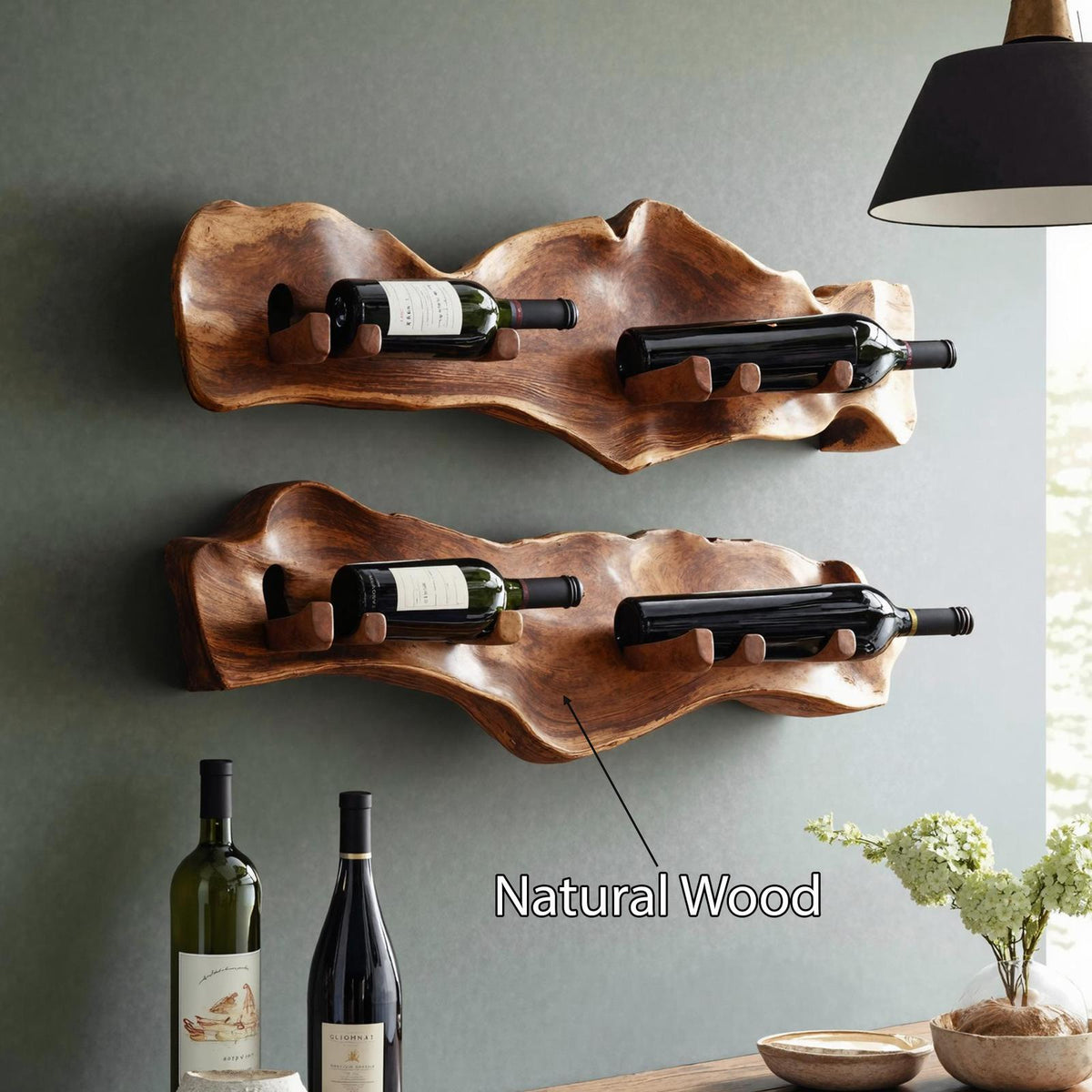 Handcrafted Wine Holder For Kitchen Countertop Style